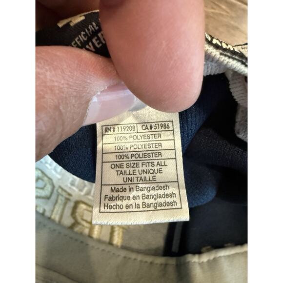 Adidas Mens Navy NCAA Notre Dame Fighting Irish Adjustable Strapback Hat Cap - Picture 9 of 9